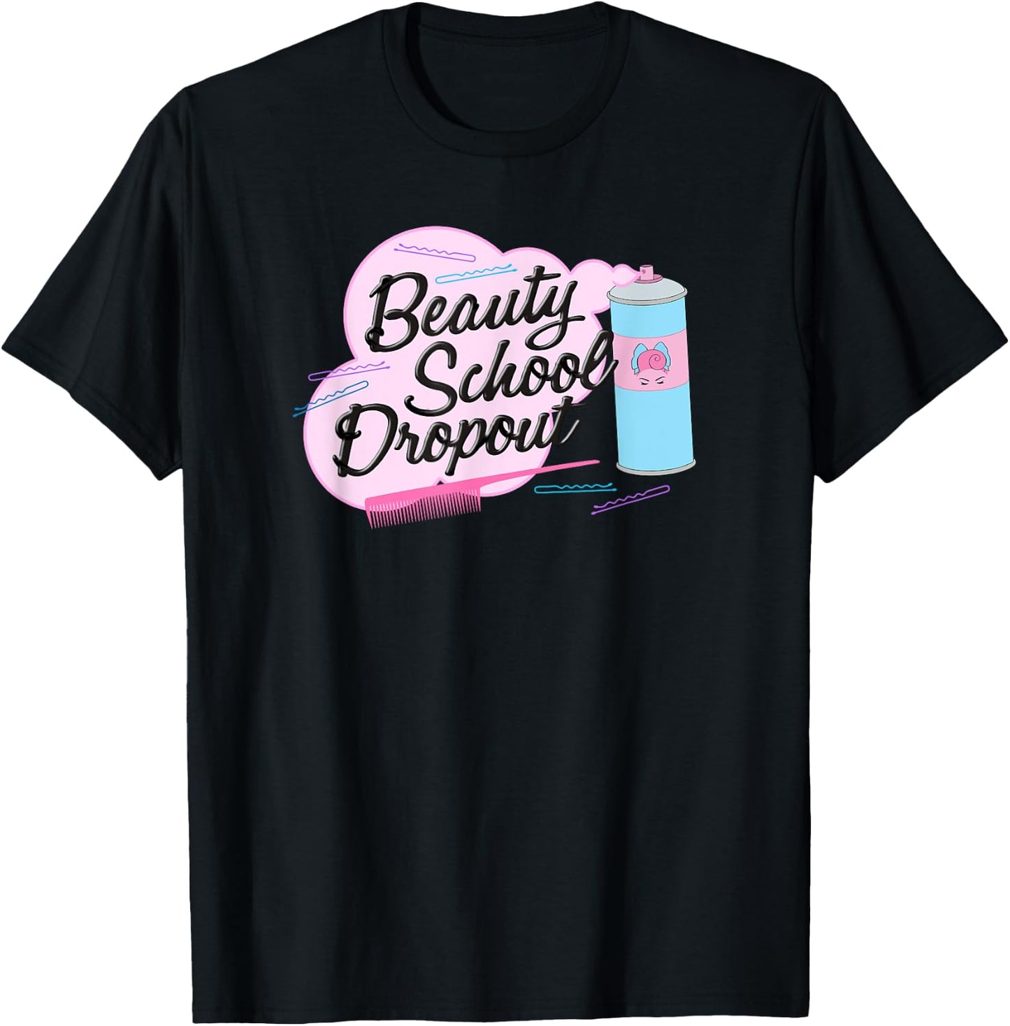 Grease | Pink Ladies | Beauty School Dropout T-Shirt - T-Shirt | Black