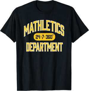 Funny Mathlete 24/7/360 degrees Shirt for Students T-Shirt - T-Shirt | Black