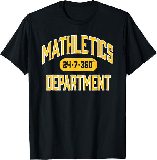 Funny Mathlete 24/7/360 degrees Shirt for Students T-Shirt - T-Shirt | Black