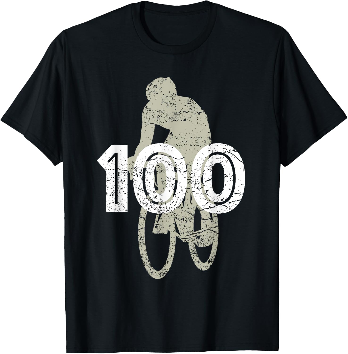 Cycling 100 Miles for the cyclist that rides a bike T-Shirt - T-Shirt | Black