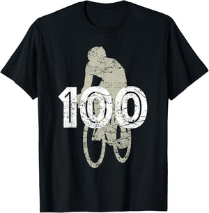 Cycling 100 Miles for the cyclist that rides a bike T-Shirt - T-Shirt | Black