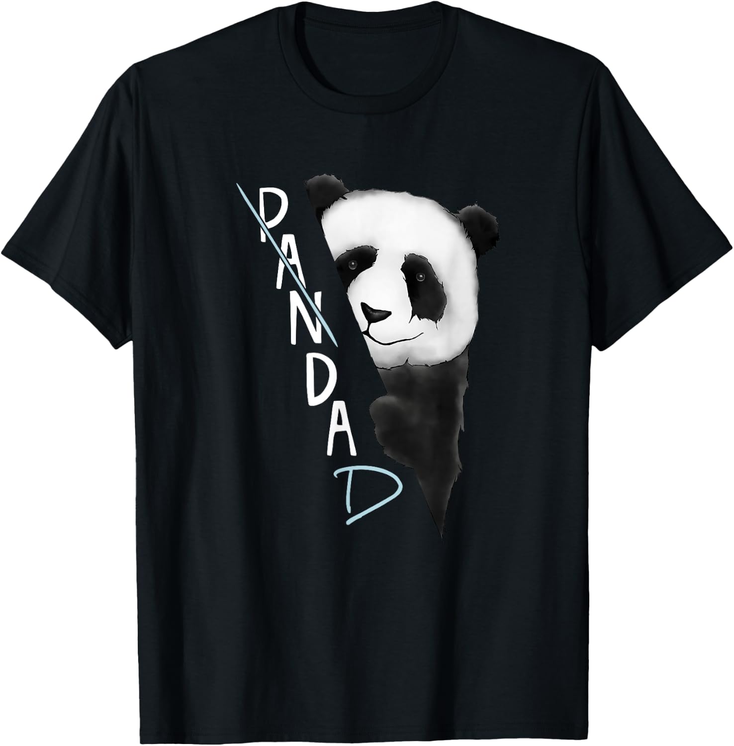 PanDAD | Panda Bear Bad Dad Joke Fathers Day T-Shirt - T-Shirt | Black