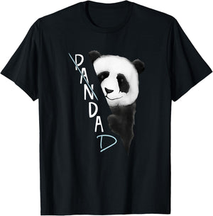 PanDAD | Panda Bear Bad Dad Joke Fathers Day T-Shirt - T-Shirt | Black