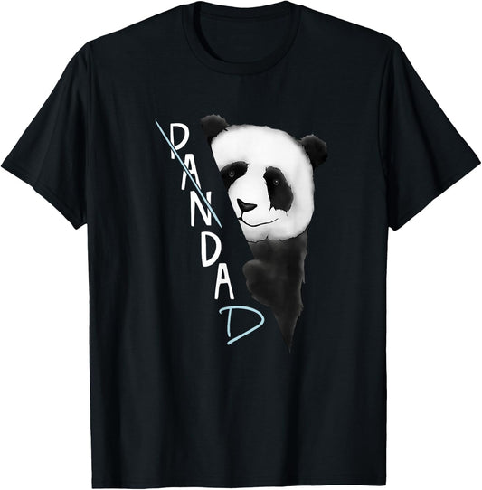 PanDAD | Panda Bear Bad Dad Joke Fathers Day T-Shirt - T-Shirt | Black