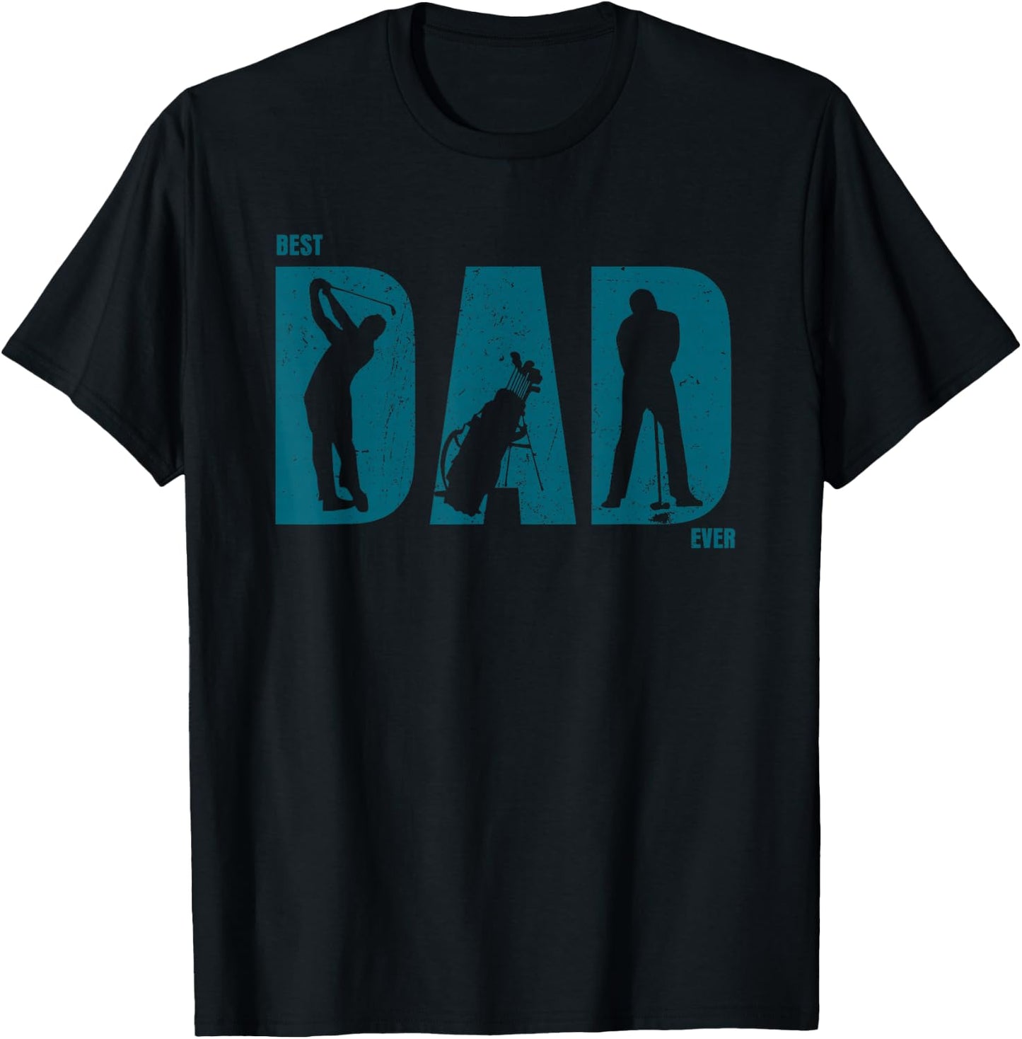 Best Golf Dad Ever T Shirt Golf Dad Shirt Father's Day Gift T-Shirt - T-Shirt | Black