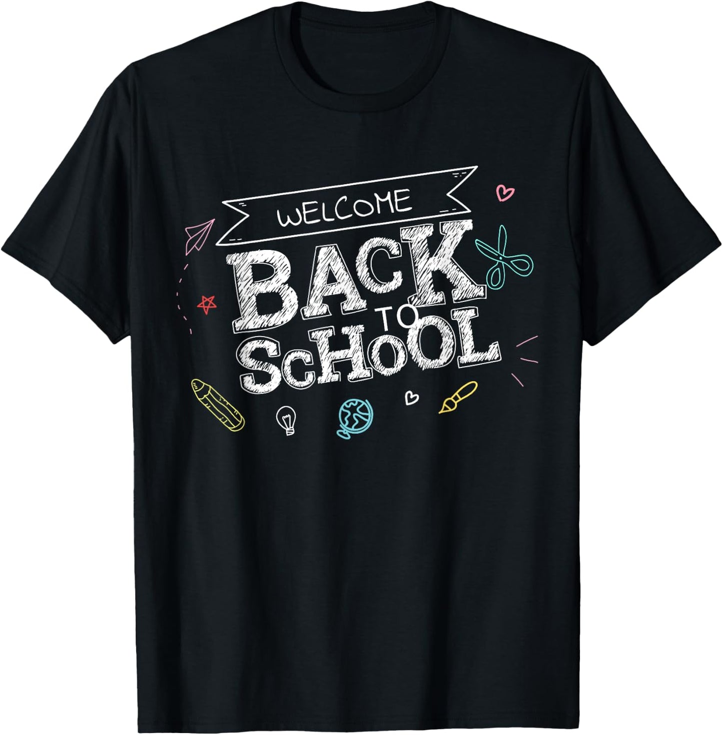 Welcome Back To School Funny Teacher Love Gift T-Shirt - T-Shirt | Black