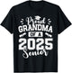 Proud Grandma of A 2025 Senior Class of 2025 Graduation T-Shirt - T-Shirt | Black