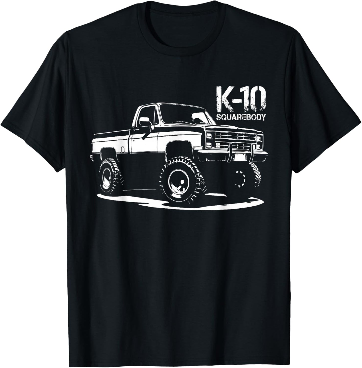 1985 K10 Squarebody Old ;School Truck Square body K10 4x4 T-Shirt - T-Shirt | Black