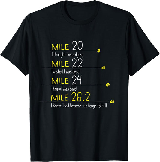 The Thoughts of Marathoner Runner Gift Funny Marathon Small T-Shirt - T-Shirt | Black