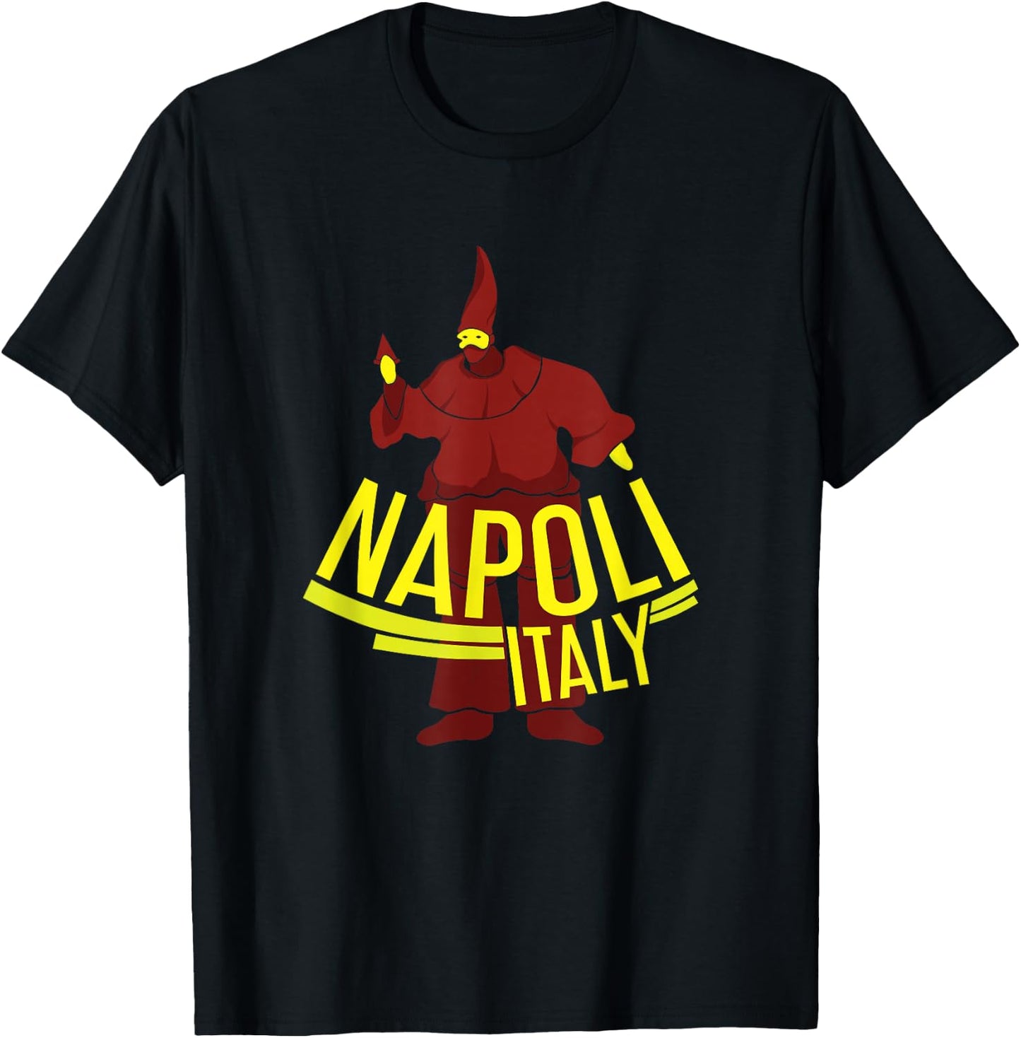 Napoli Pulcinella T Shirt Naples Italy Jersey T-Shirt - T-Shirt | Black