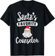 Santa's Favorite Counselor Counseling Matching Christmas T-Shirt - T-Shirt | Black