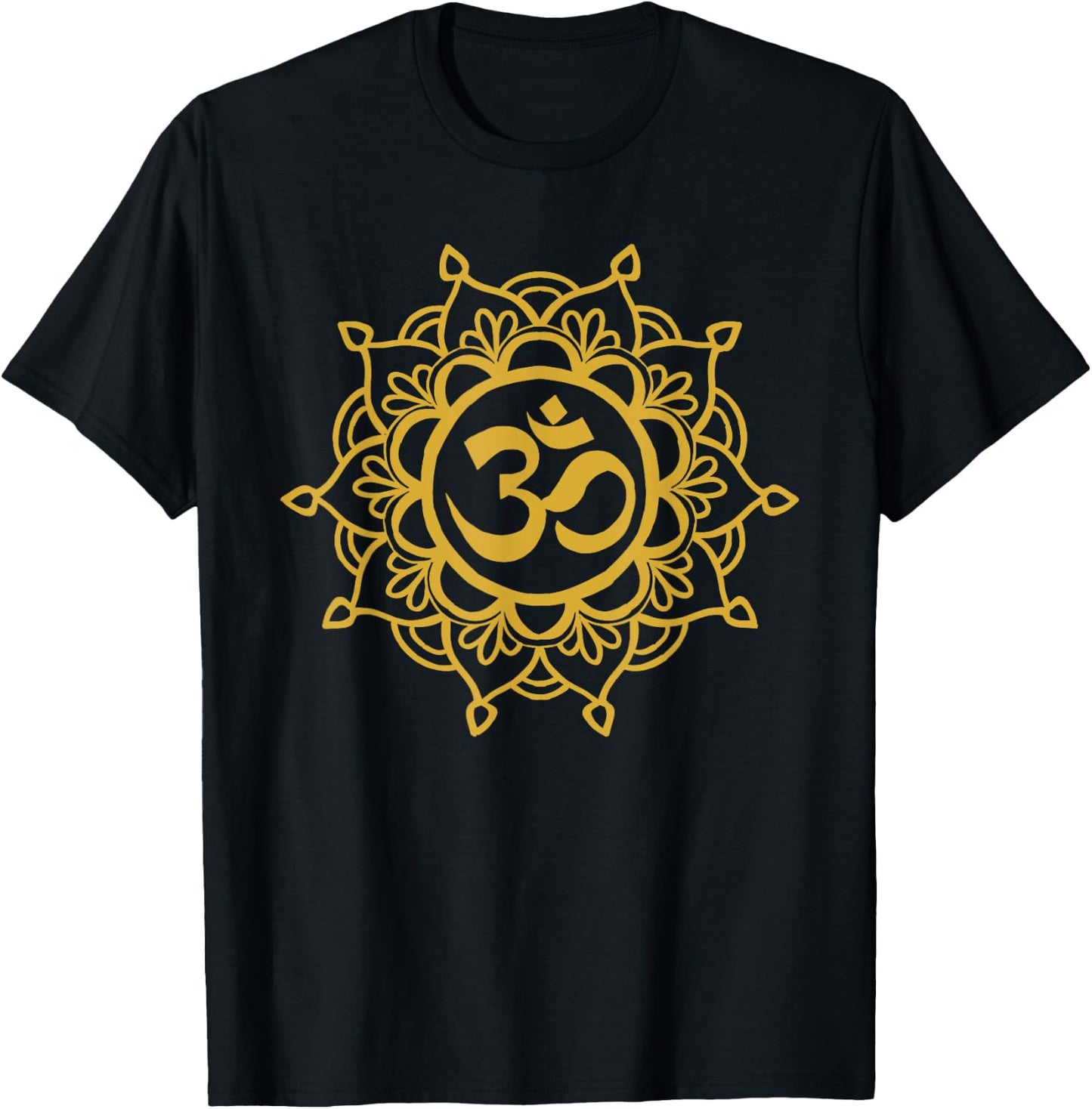 Aum Mandala Retro Om Hinduism Symbol Sacred Geometry Gift T-Shirt - T-Shirt | Black