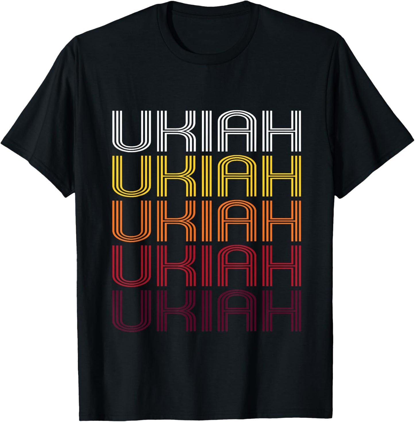 Ukiah, CA | Vintage Style California T-Shirt - T-Shirt | Black