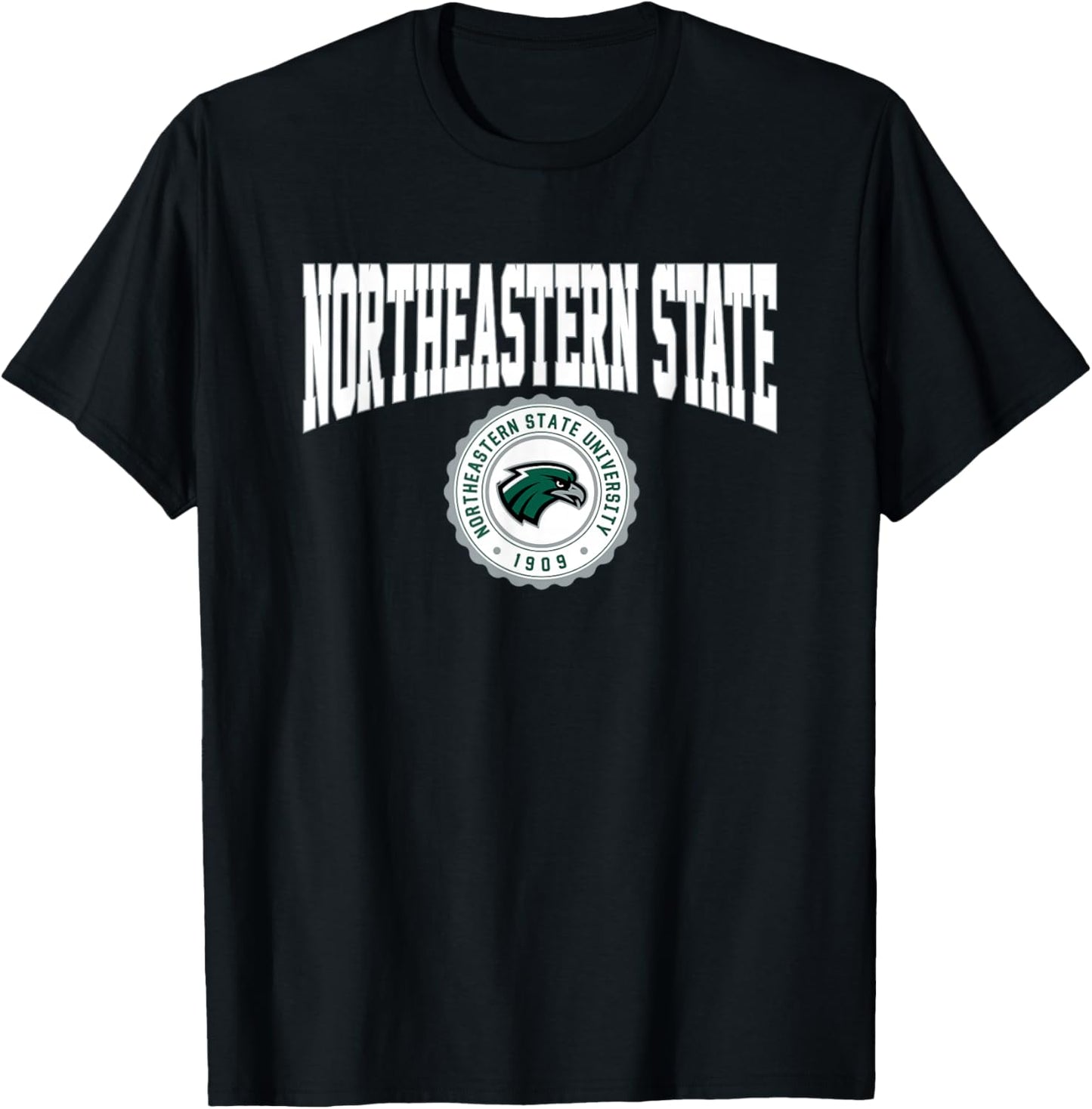 Northeastern State NSU RiverHawks Collegiate Seal T-Shirt - T-Shirt | Black