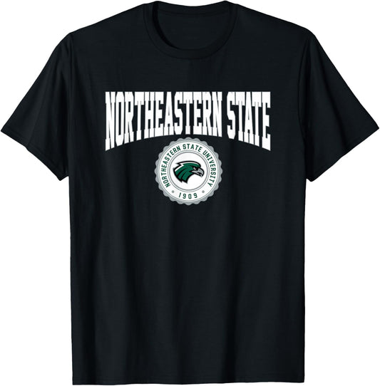 Northeastern State NSU RiverHawks Collegiate Seal T-Shirt - T-Shirt | Black
