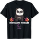 Panda Weightlifting Gym Workout Humor Deadlift Inspirational T-Shirt - T-Shirt | Black