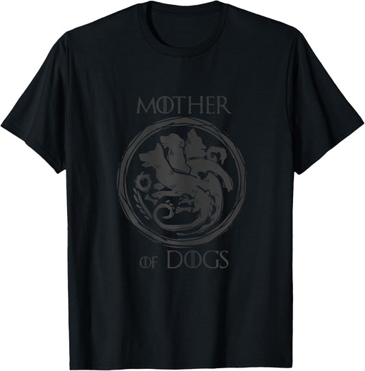 Mother of Dogs Dragon Dogmum Love Funny T-Shirt - T-Shirt | Black