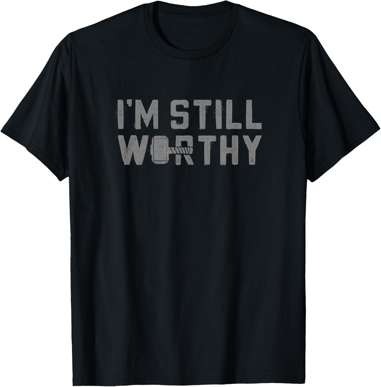 Marvel Avengers Endgame Thor I'm Still Worthy T-Shirt - T-Shirt | Black