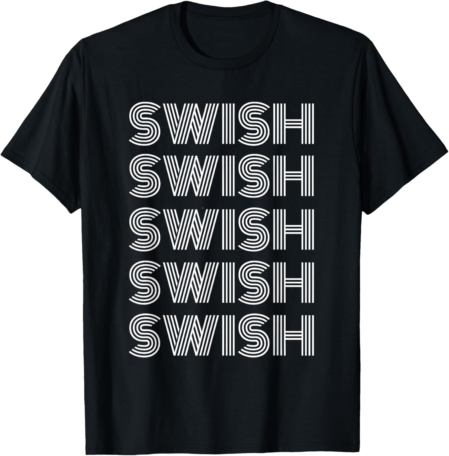 Swish Cool Basketball Game Day Fans Players T-Shirt - T-Shirt | Black
