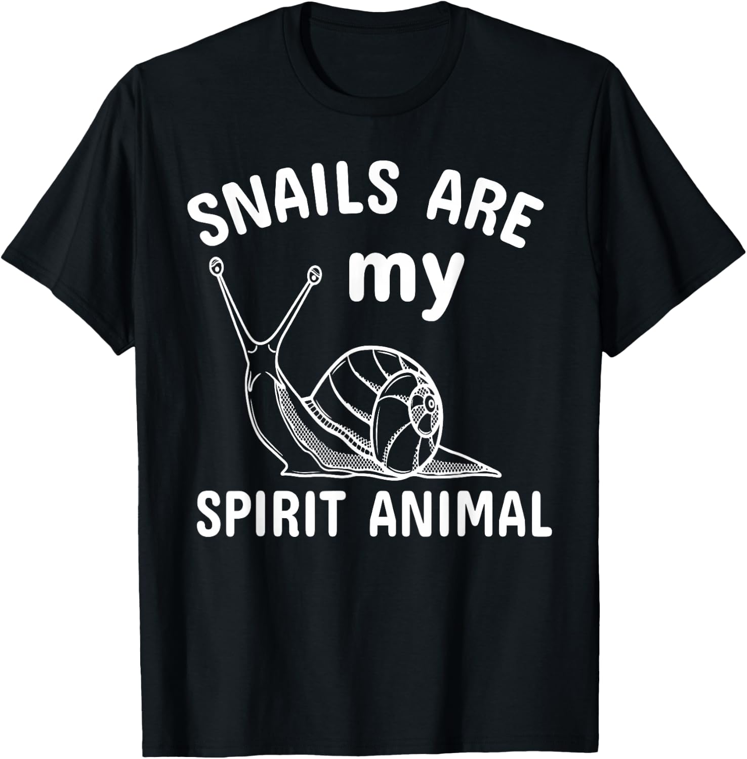 Snails Are My Favorite Animal T-Shirt - T-Shirt | Black