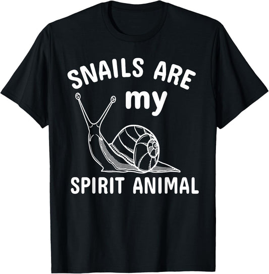 Snails Are My Favorite Animal T-Shirt - T-Shirt | Black