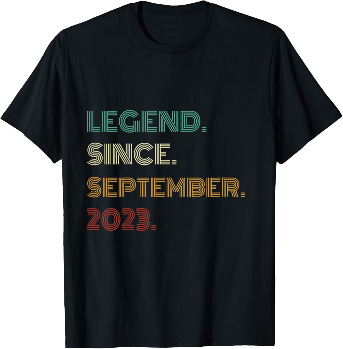 Kids 2 Years Old Legend Since September 2023 2nd Birthday T-Shirt - T-Shirt | Black