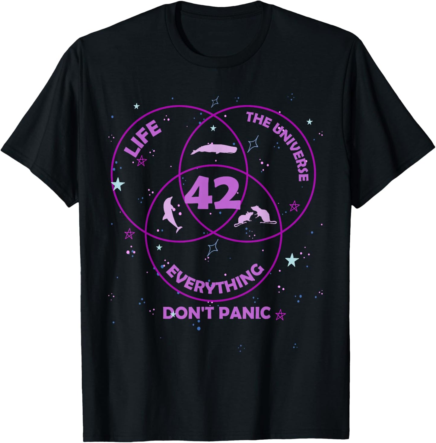 42 Answer to Life Universe Everything T-Shirt - T-Shirt | Black
