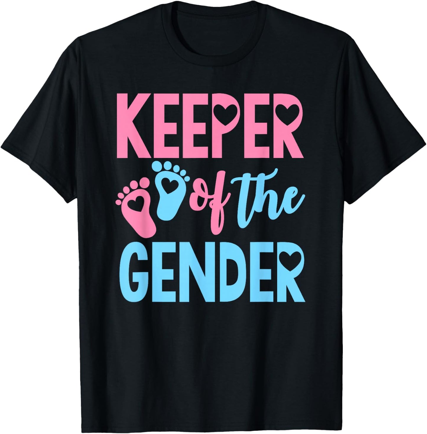 Gender Reveal Keeper of the Gender Gender Reveal T-Shirt - T-Shirt | Black