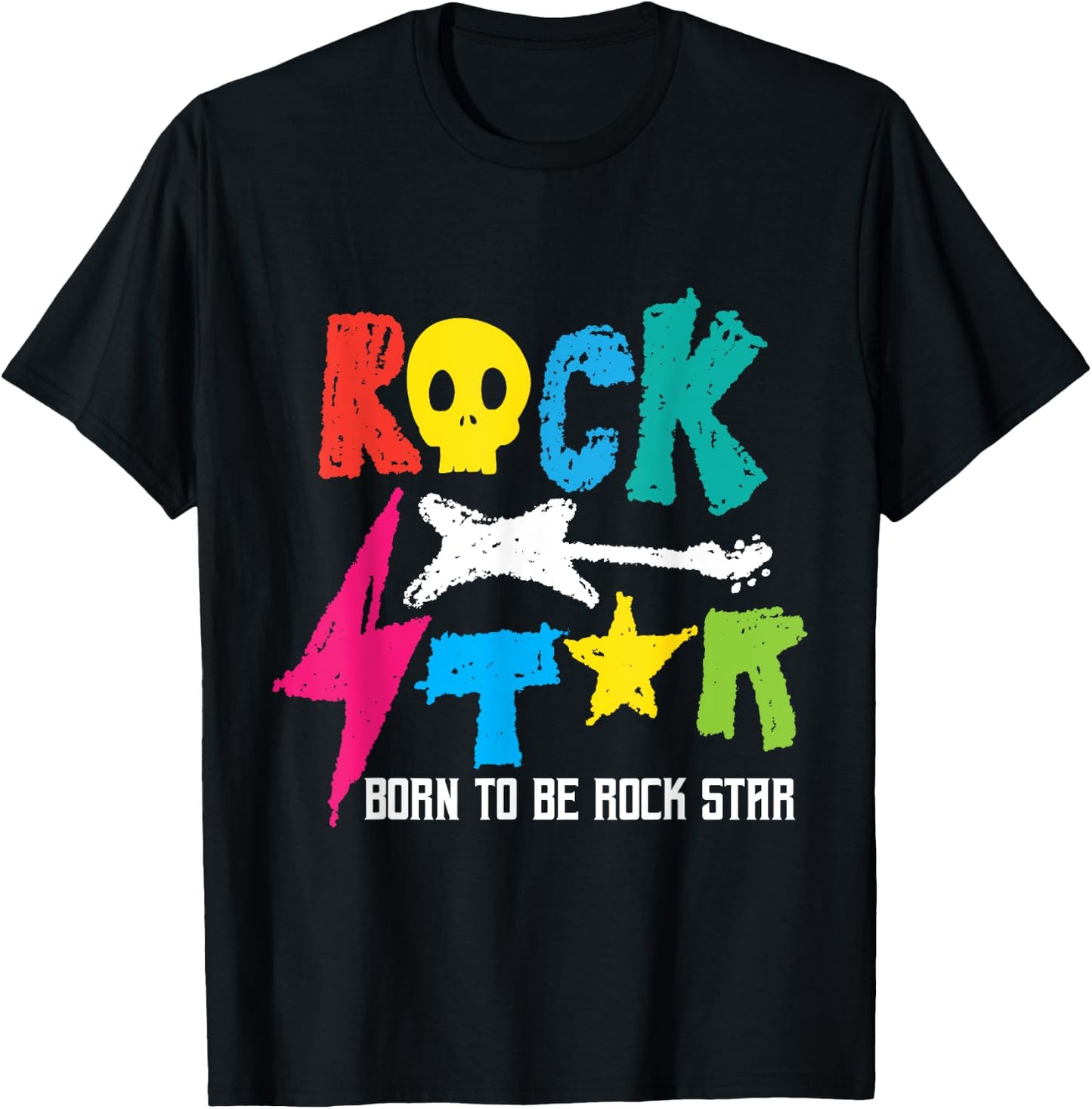 Rockstar Born to Be Rockstar Music Funny Gift Small T-Shirt - T-Shirt | Black