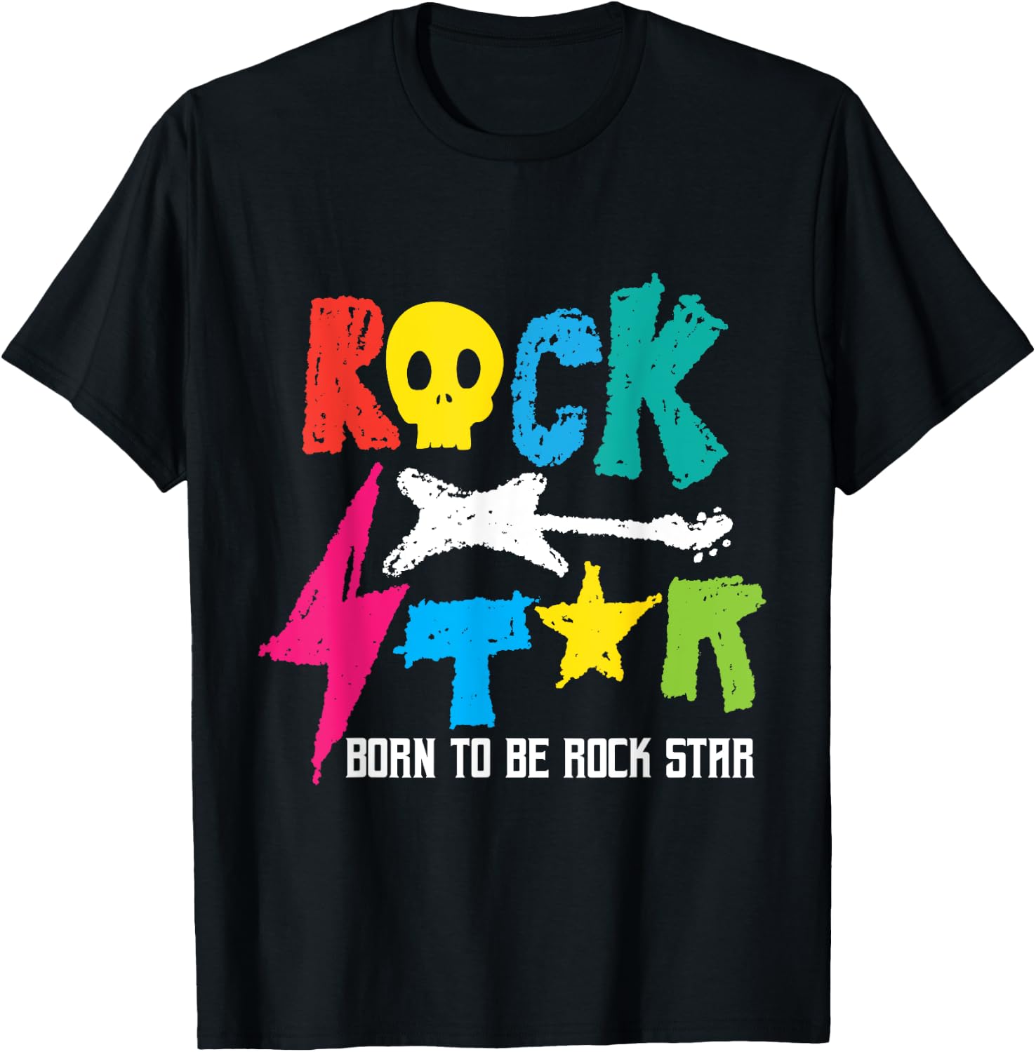 Rockstar Born to Be Rockstar Music Funny Gift Small T-Shirt - T-Shirt | Black