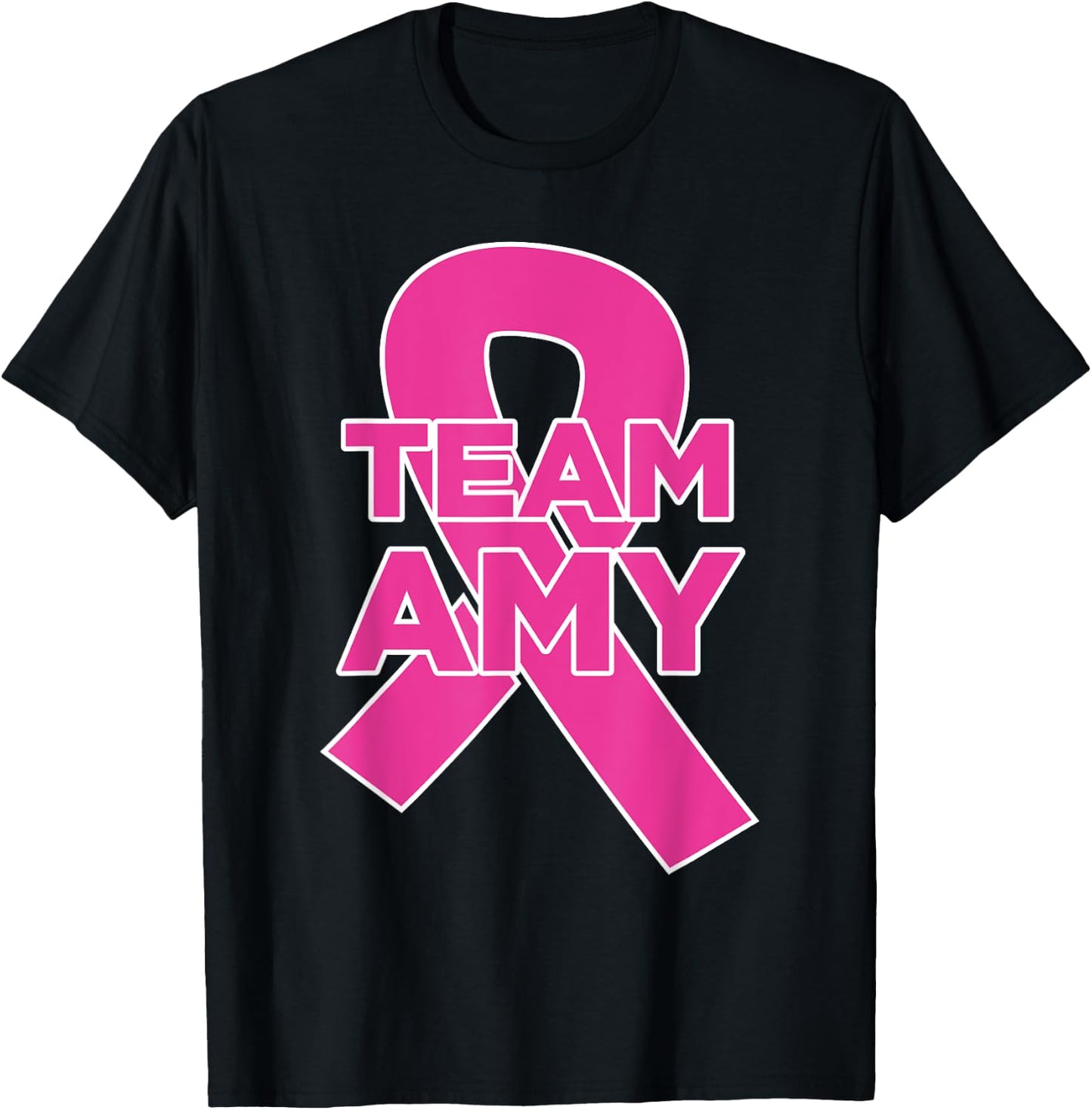 Team Amy - Breast Cancer Awareness T-Shirt - T-Shirt | Black