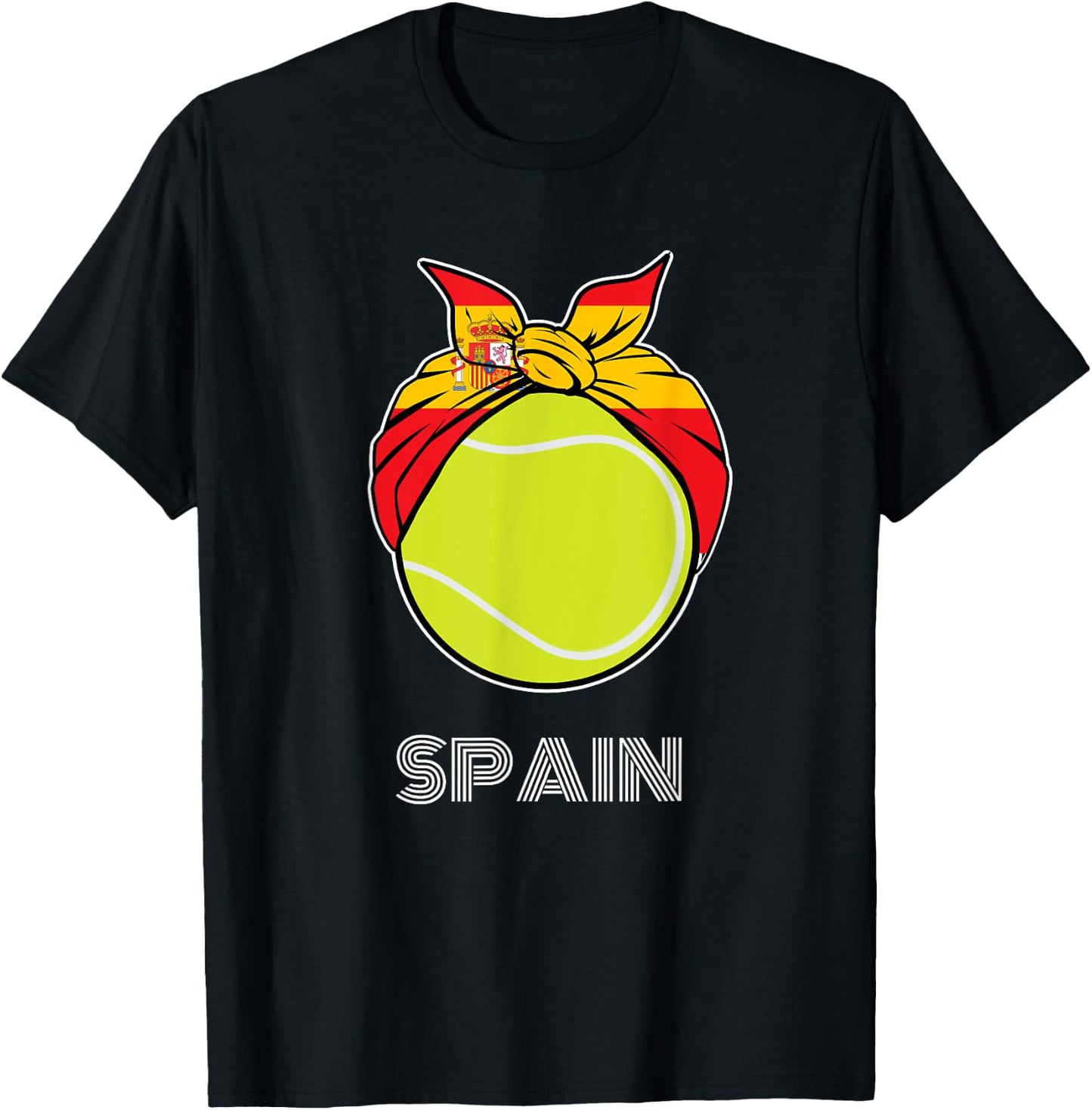 Spain Tennis Top for Spanish Players, Fans or Coach T-Shirt - T-Shirt | Black