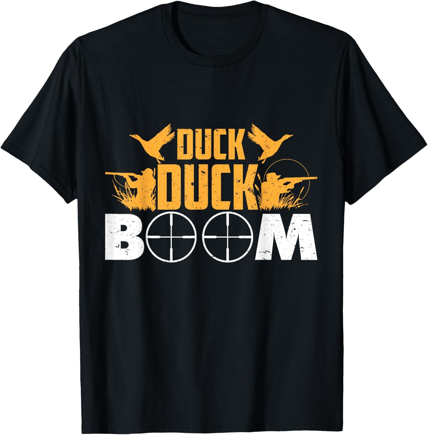 Duck Duck Boom Duck Duck Trees Hunter Men Women Youth T-Shirt - T-Shirt | Black