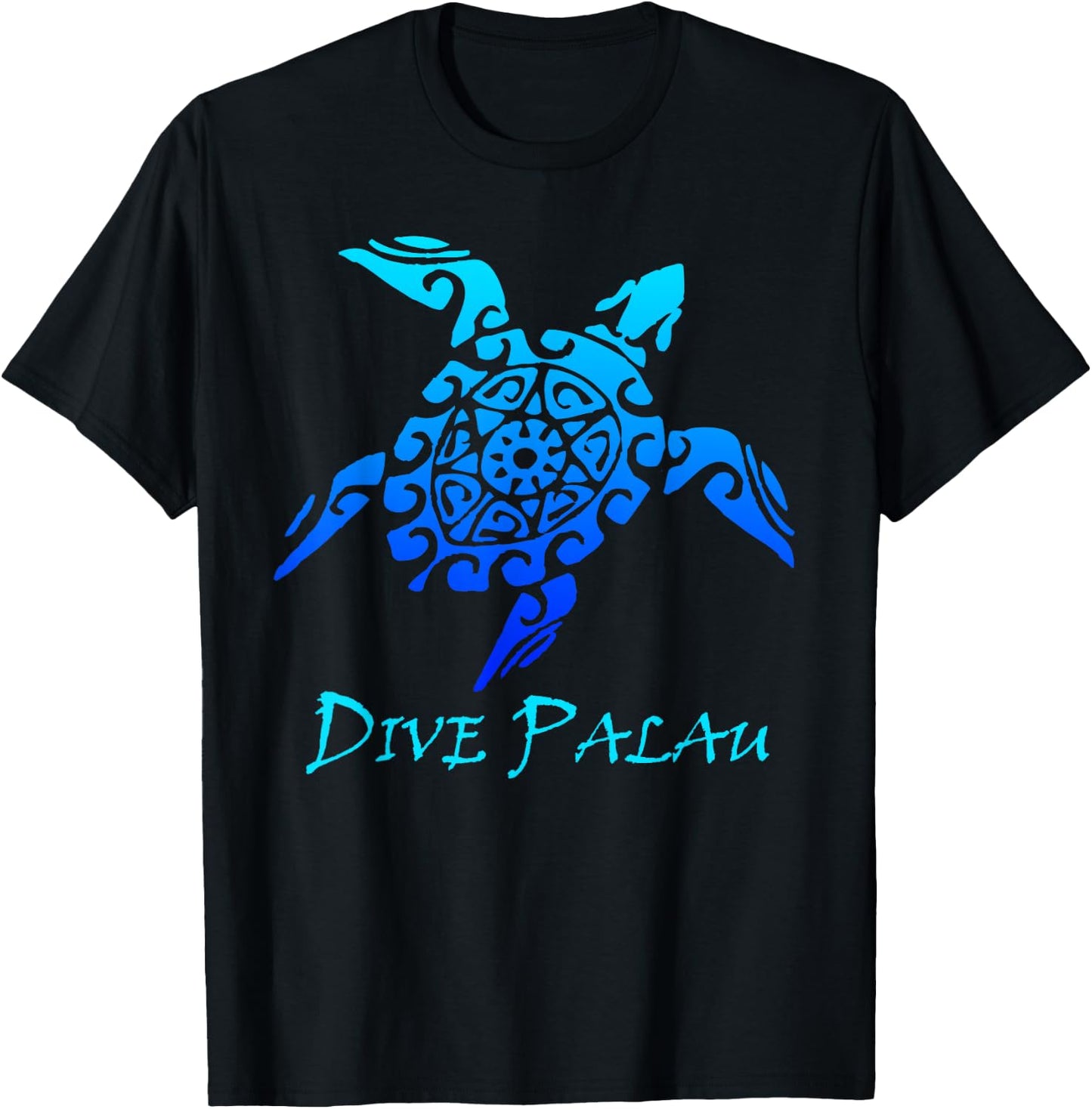 Dive Palau Vintage Tribal Turtle Vacation T-Shirt - T-Shirt | Black