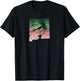 Vintage Big Fly Rainbow Trout New Mexico Map Fly Fishing T-Shirt - T-Shirt | Black