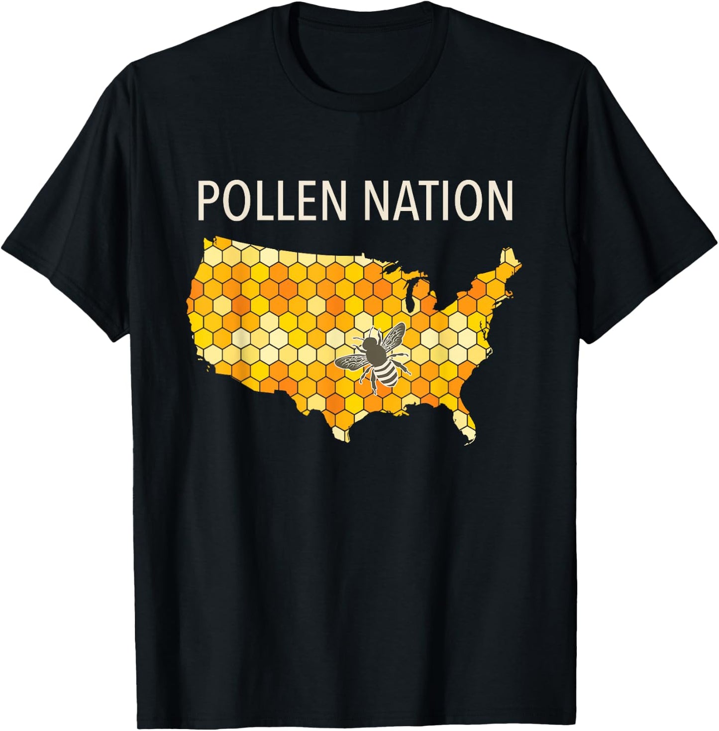 Pollen Nation Shirt for Beekeepers and Lovers of Honey Bees T-Shirt - T-Shirt | Black