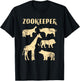 Zookeeper Gifts Beige Text Zoo Keeper Shirt Vintage Animal T-Shirt - T-Shirt | Black
