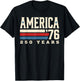 American 250 Years 1776 2026 250th Anniversary Patriotic US T-Shirt - T-Shirt | Black