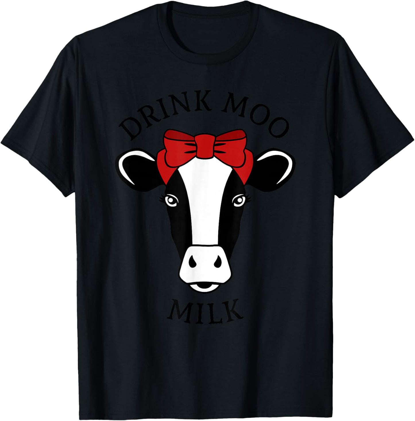 Fun Milk Lover National Milk Lover Drink Moo Milk Gift T-Shirt - T-Shirt | Black