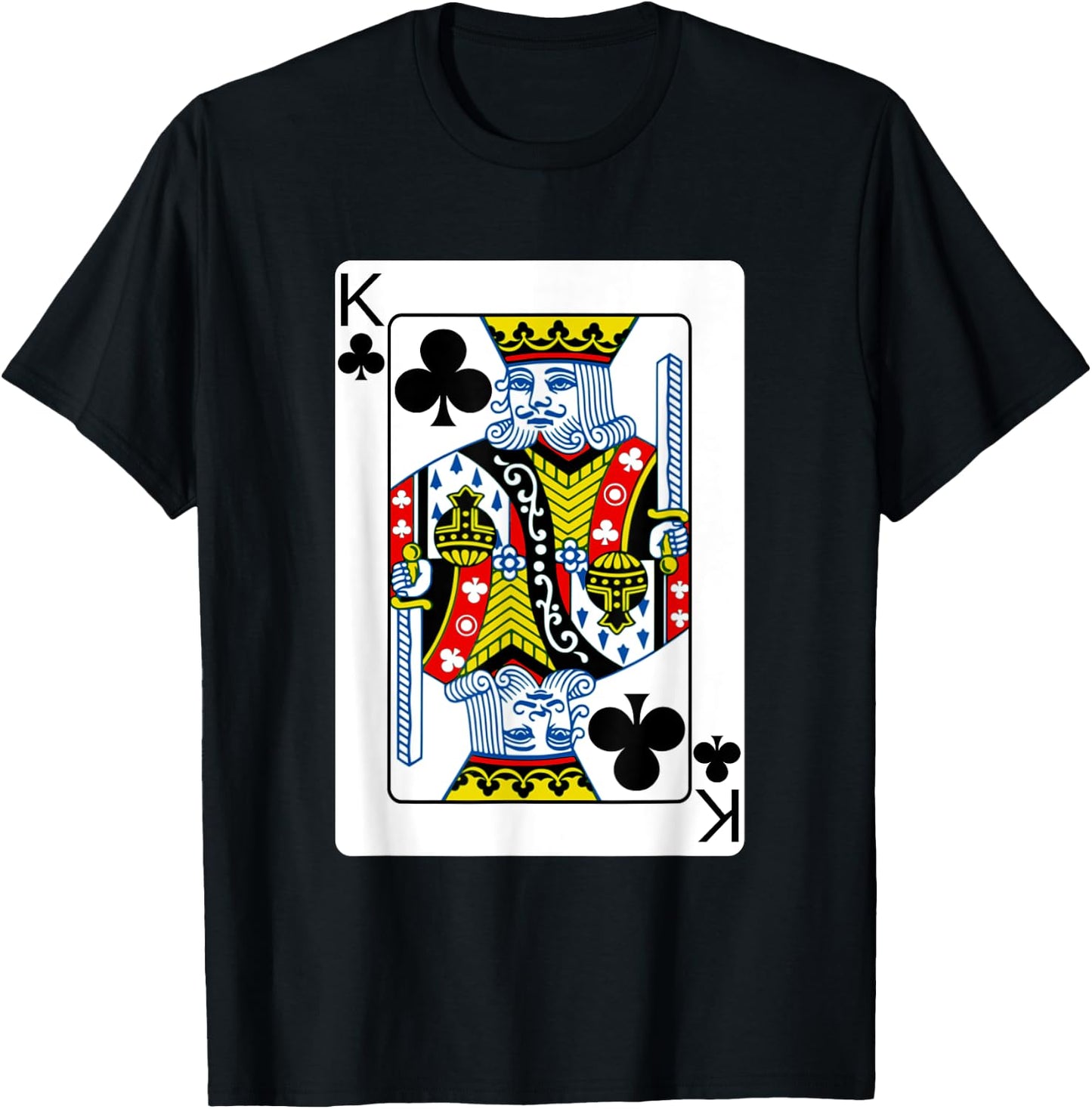 King Of Clubs Playing Card Poker Player Costume T-Shirt - T-Shirt | Black