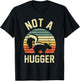 I Don't Hug Apparel Co. Vintage Not A Hugger Skunk - Black, , Adult Women, Modern, Short Sleeve, Letter Print, , Casual, All Seasons, Animal T-Shirt - T-Shirt | Black