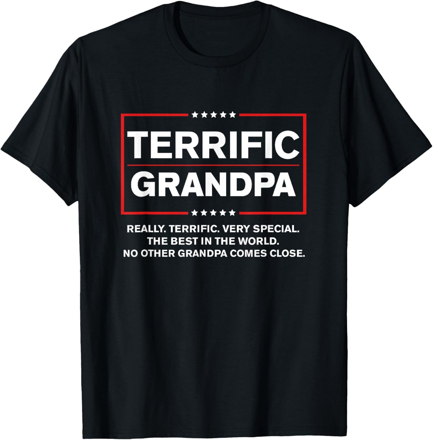 Terrific Grandpa - Funny Donald Trump Campaign Style T-Shirt - T-Shirt | Black