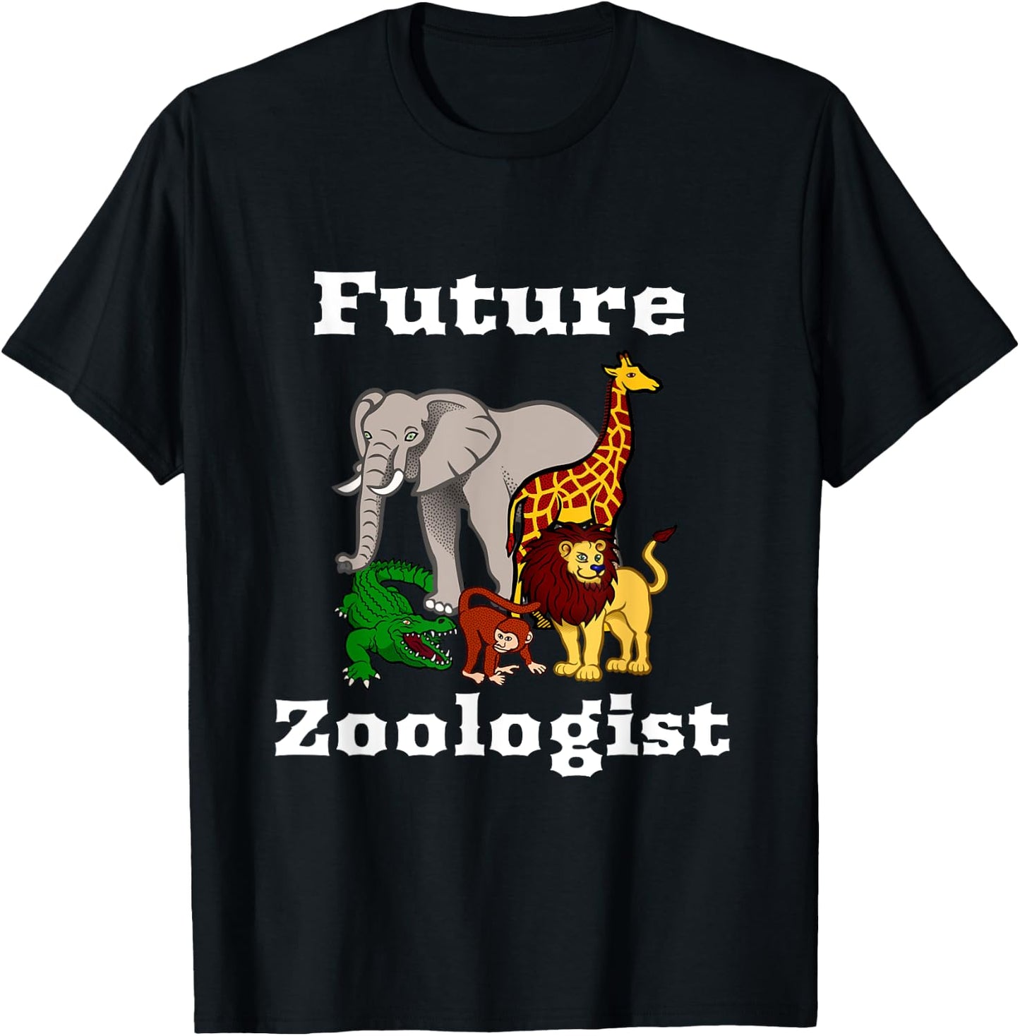 Future Zoologist Animal Life Kids Genius Students T-Shirt - T-Shirt | Black