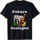 Future Zoologist Animal Life Kids Genius Students T-Shirt - T-Shirt | Black