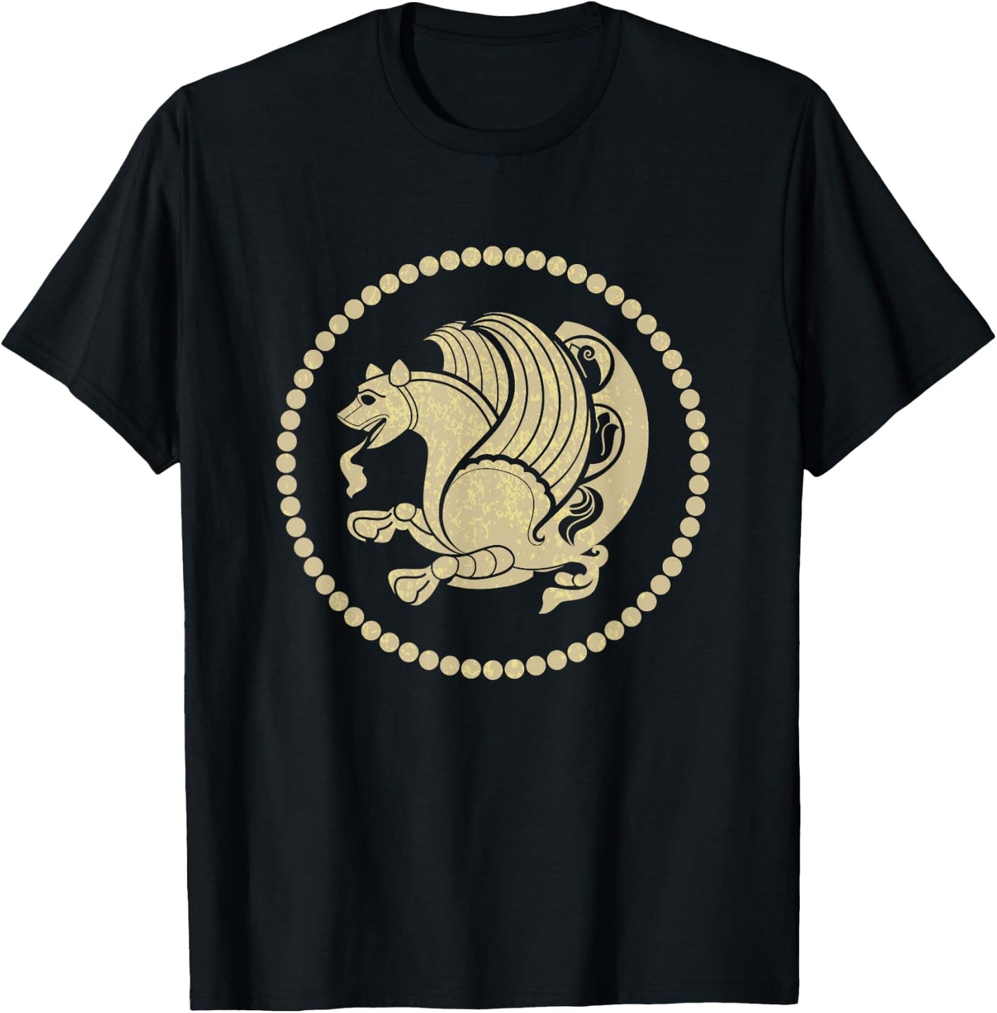 Simurgh Iranian Mythology Senmurv Persia Symbol T-Shirt - T-Shirt | Black