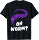 Fuzzy Worm On A String Gift Daughter Teen Gen Z Girls Meme T-Shirt - T-Shirt | Black