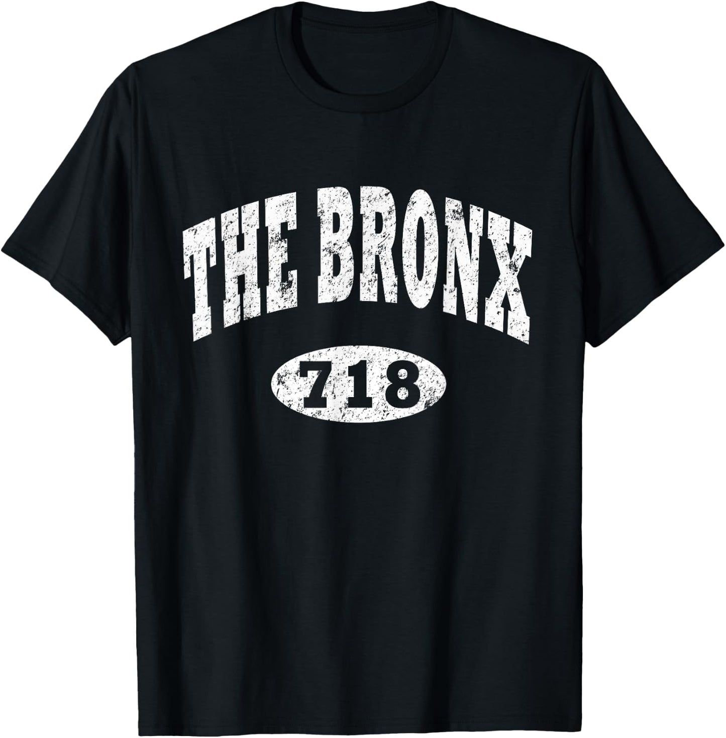 The Bronx Shirt. NY 718. Reppin Vintage Bronx Distressed T-Shirt - T-Shirt | Black