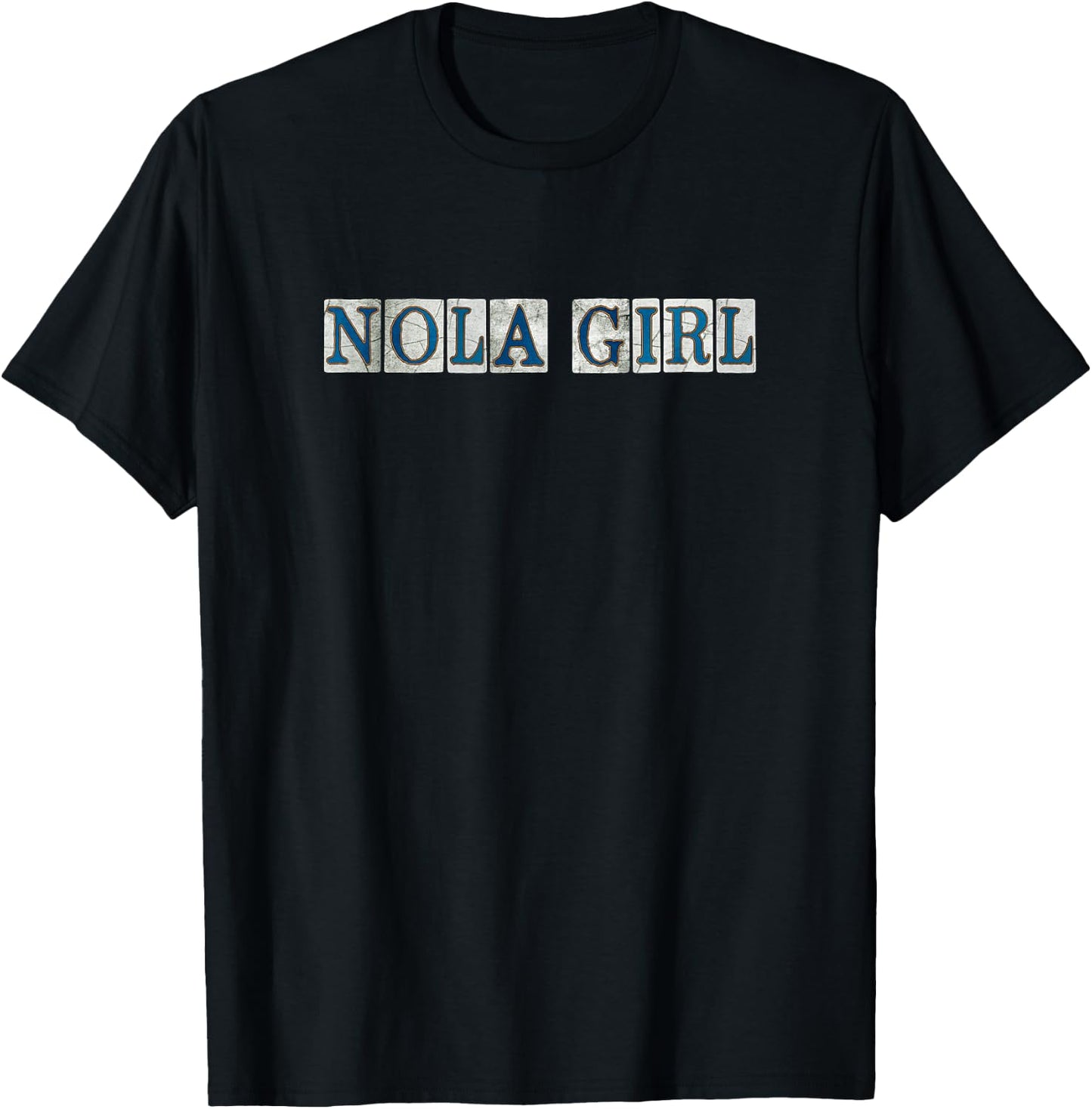 NOLA Girl Street Tile New Orleans Louisiana T-Shirt - T-Shirt | Black