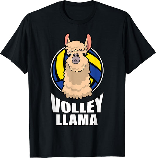 Volley Llama Volleyball T-Shirt - T-Shirt | Black