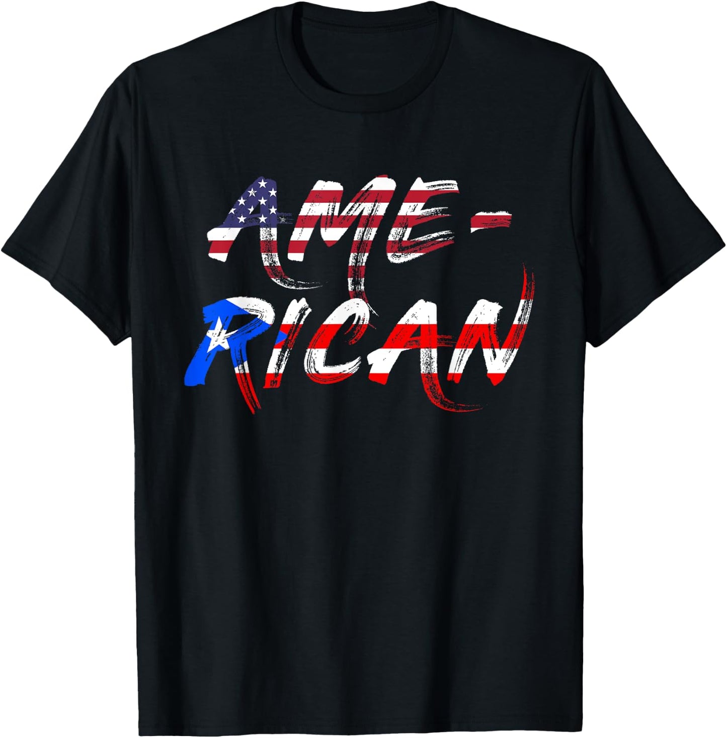 American Puerto Rican USA Puerto Rico Boricua T-Shirt - T-Shirt | Black